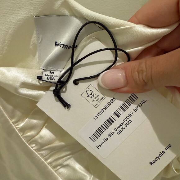 New Reformation Pernille Silk Dress - Picture 5 of 6